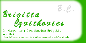 brigitta czvitkovics business card